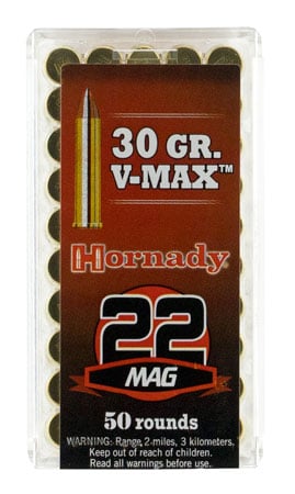 Hornady 83202 Varmint Express 22 WMR 30 gr Hornady V Max 50 Per Box/ 40 Case