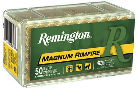 Remington Ammunition 21172 Magnum Rimfire 22WMR 40gr Pointed Soft Point 50 Per Box/40 Case