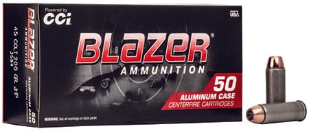 CCI 3584 Blazer Handgun 45Colt 200gr Jacketed Hollow Point 50 Per Box/20 Case
