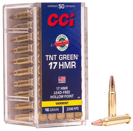 CCI 951 TNT Green 17HMR 16gr Speer TNT Green Hollow Point 50 Per Box/40 Case