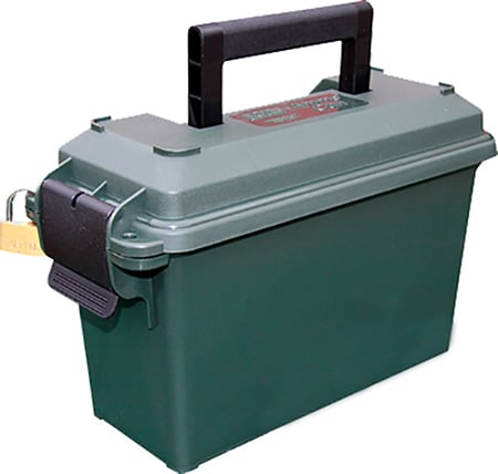 MTM Case-Gard AC30T11 Ammo Can Tall 30Cal Handgun Forest Green Polypropylene