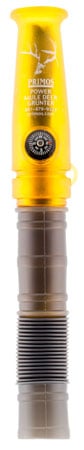 Primos 736 Power Grunter Call Double Reed Mule Deer Sounds Attracts Blacktail/Mule Deer Features Built in Compass Black/Gold
