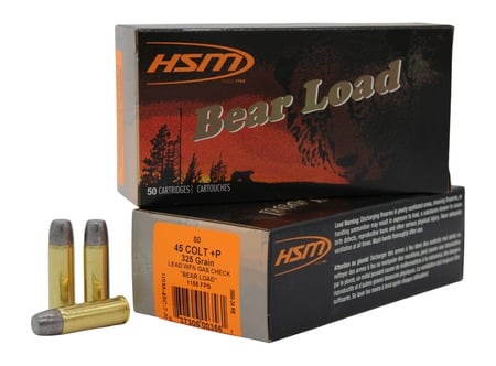 HSM 45C7N Bear Load 45 Colt +P 325 gr Wide Flat Nose 50 Per Box/ 10 Case