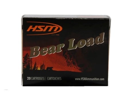 HSM 457012N Bear Load 45-70 Gov 430 gr Round Nose Flat Point 20 Per Box/ 25 Case