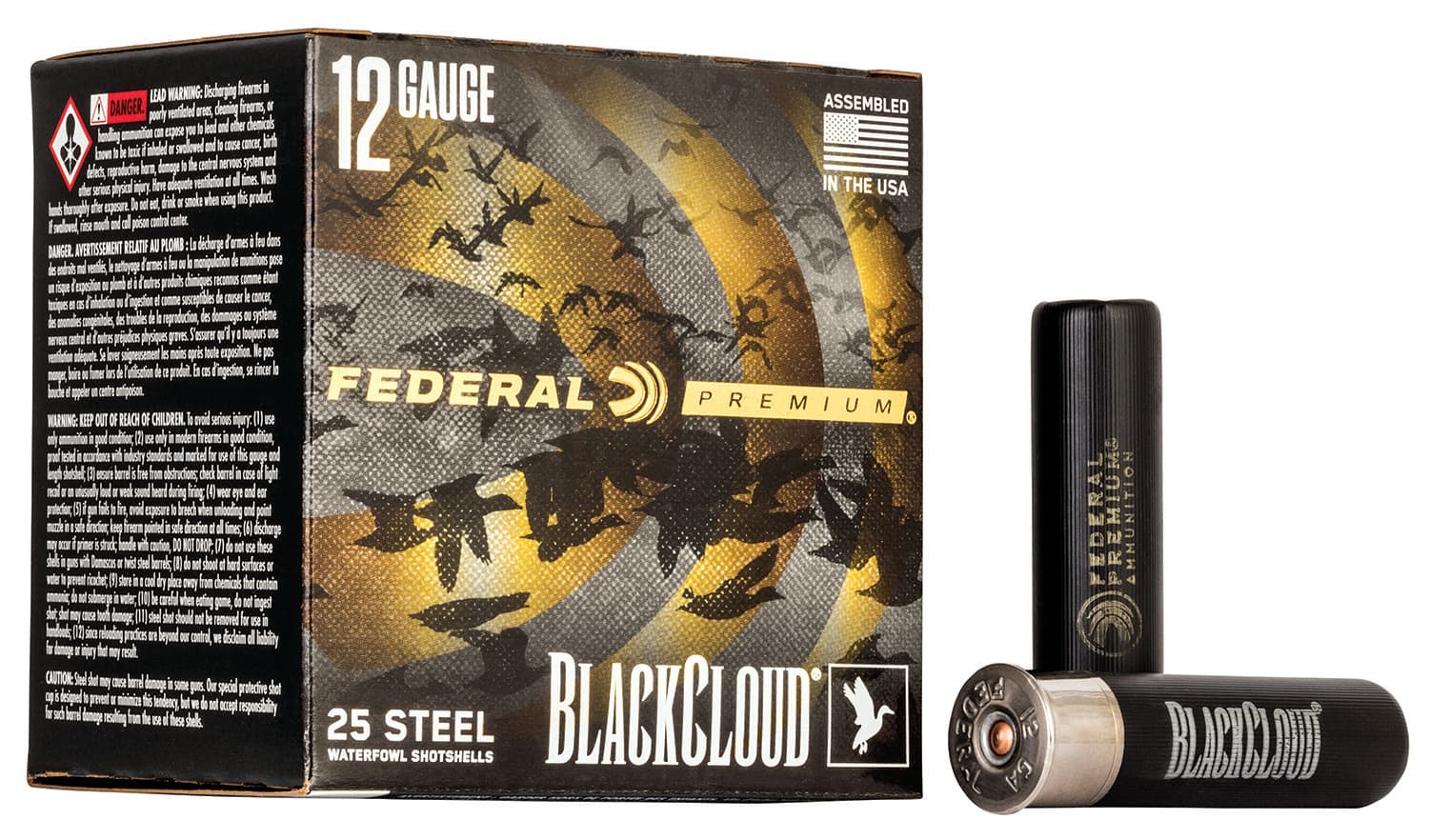 Federal Premium Black Cloud FS Steel 12 Gauge 3.5" 1-1/2 oz BBB Steel Shot, 25 Round Box - PWBX134BBB