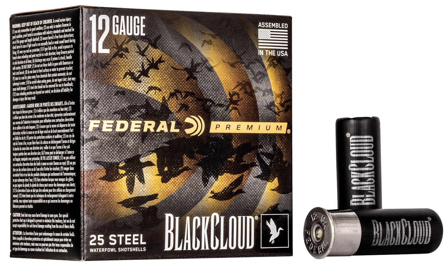 Federal Premium Black Cloud FS Steel 12 Gauge 2.75" 1-1/8 oz #3 Steel Shot, 25 Round Box - PWBX1473