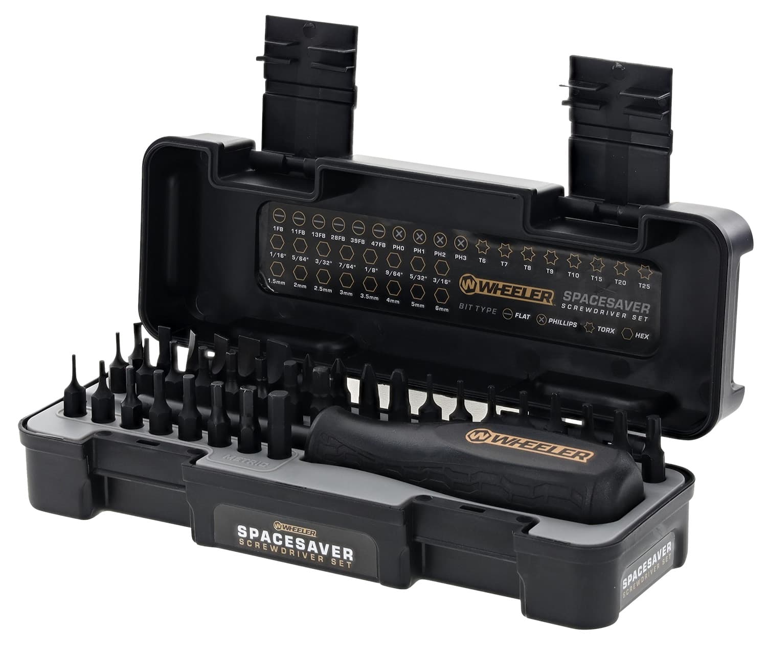 Wheeler 4001005 SpaceSaver Screwdriver Set Black 36 Pieces