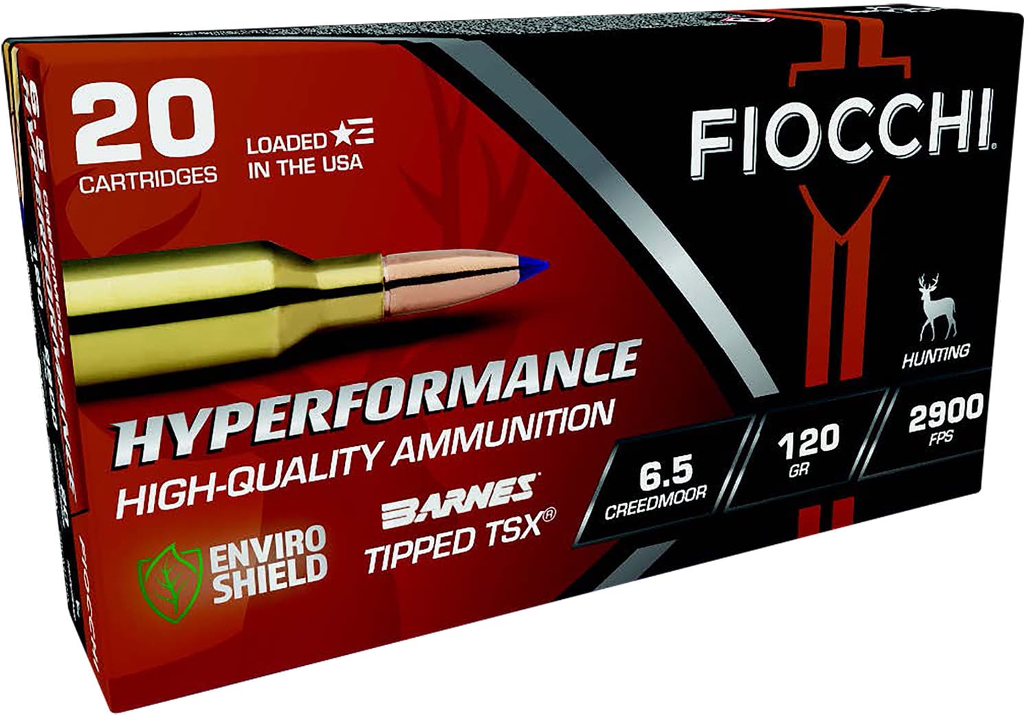 Fiocchi 65CMTTSX Hyperformance 6.5Creedmoor 120gr Barnes Tipped TSX 20 Per Box/10 Case