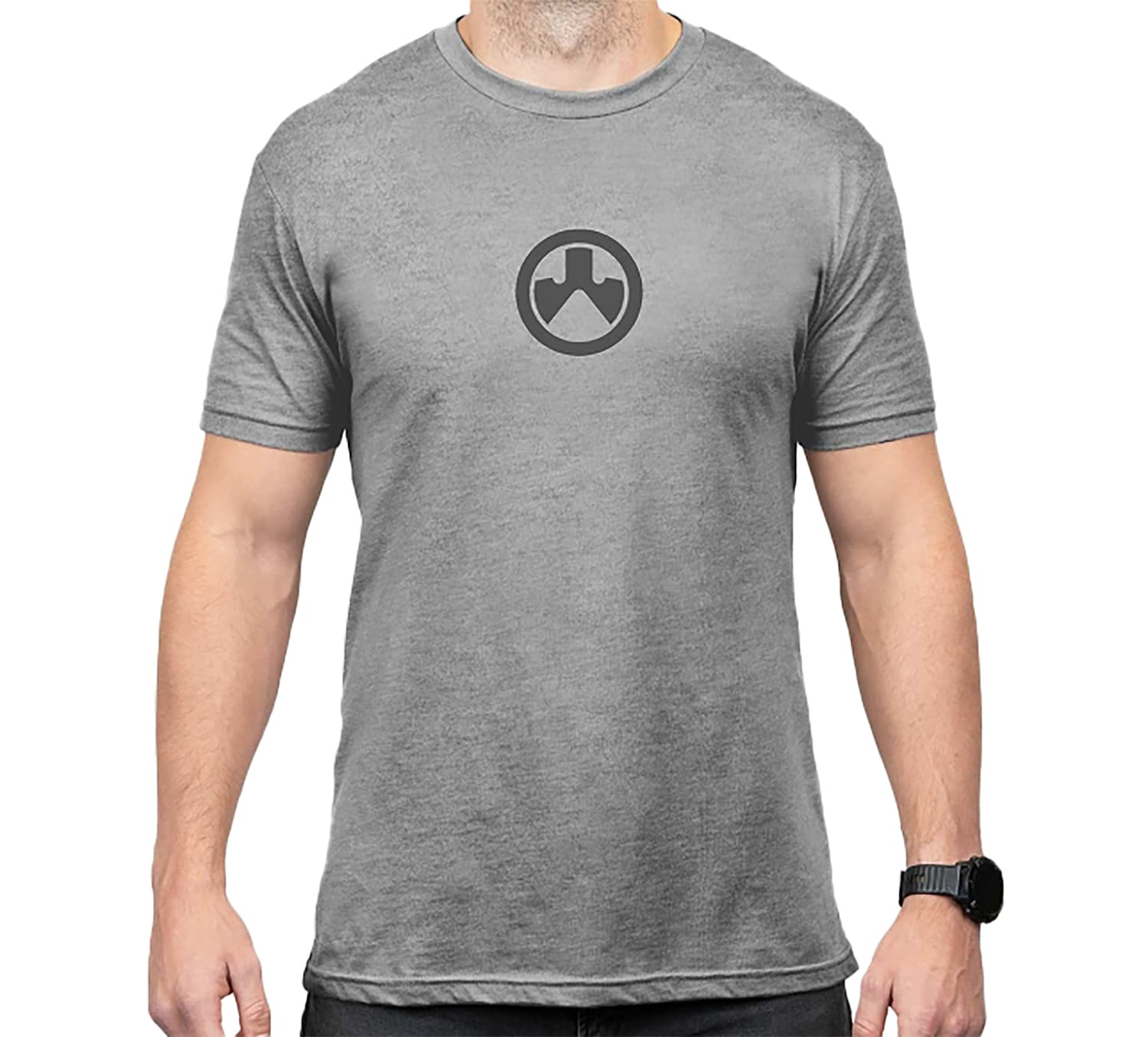 Magpul MAG1115-041-M Go Bang Parts Stone Gray Heather Cotton/Polyester Short Sleeve Medium