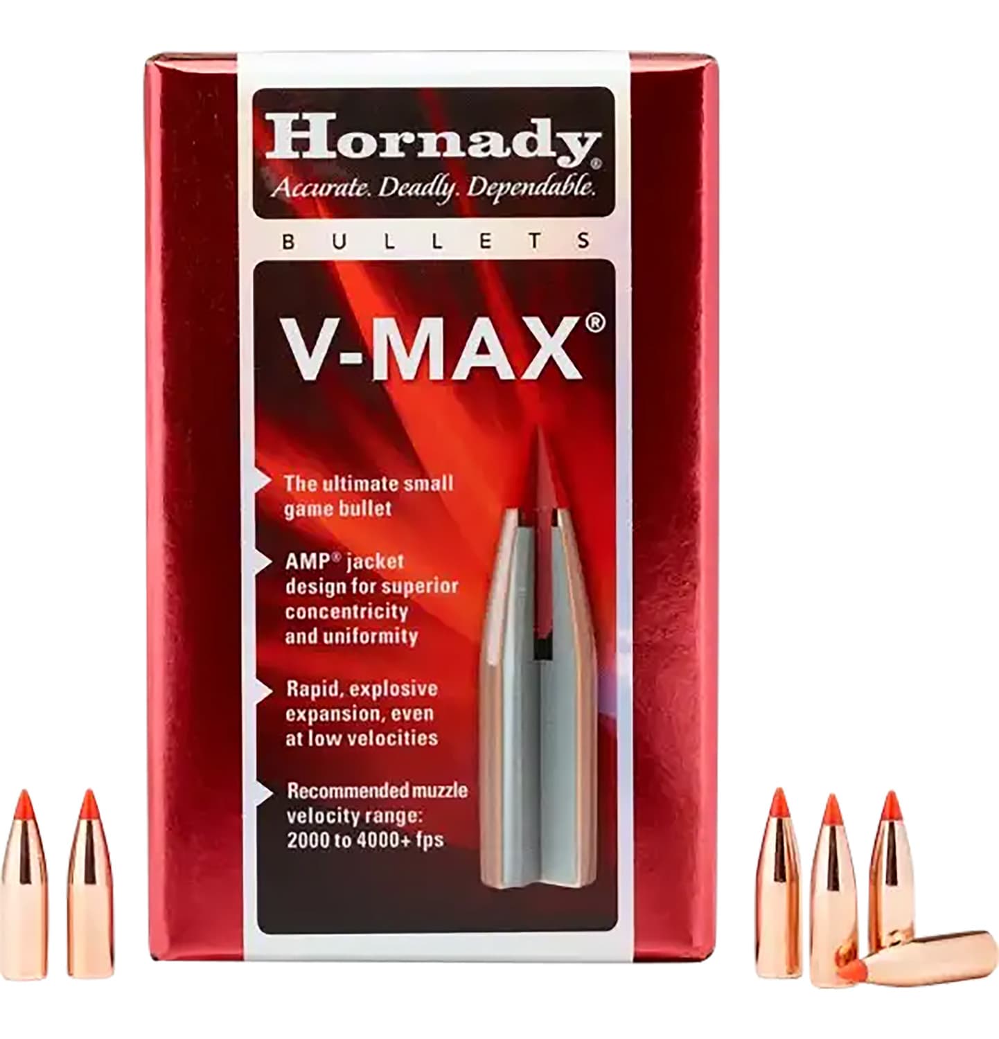 Hornady 22440 V-Max 6mm .243 87 gr V Max 100 Per Box/ 25 Case