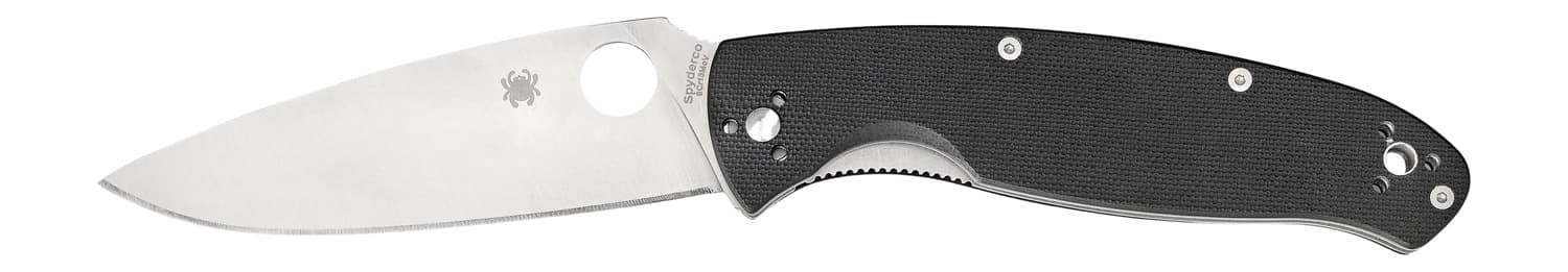 Spyderco C142GP Resilience 4.20" Folding Drop Point Plain 8Cr13MoV SS Blade Black G10 Handle Includes Pocket Clip