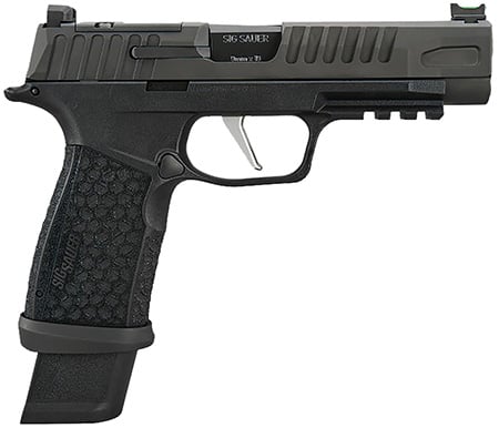 Sig Sauer 365XF9BFO P365 Fuse Compact Frame 9mm Luger 17+1/21+1 4.30" Black Carbon Steel Barrel, Black Nitron Optic Ready/Serrated Stainless Steel & Frame w/Beavertail & Picatinny Rail, Black LXG Grip