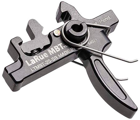 Larue Tactical LTMBT2SSB MBT-2S Black Two-Stage Straight Fits AR10/AR15